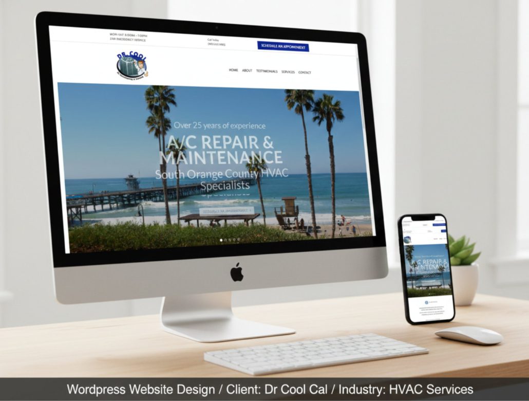 Dr Cool Cal San Clemente HVAC WordPress website