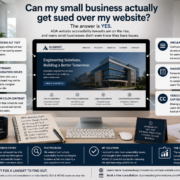 Can my small business actually get sued over my website get help with these questions at business design innovations