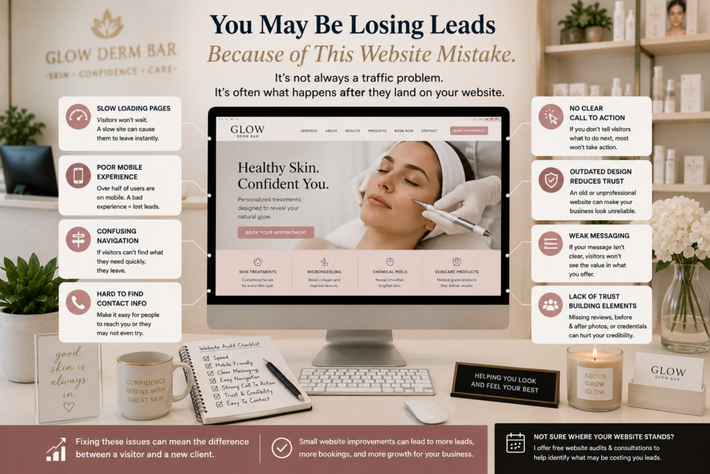 you may be losing leads to this one website mistake we can help business design innovations business website marketing consultant