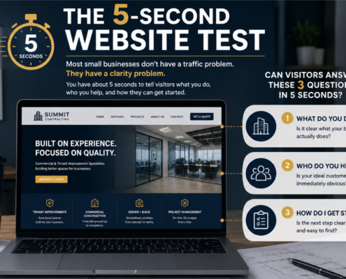 the 5 second website test for business owner marketing and SEO tips business design innovations cropped