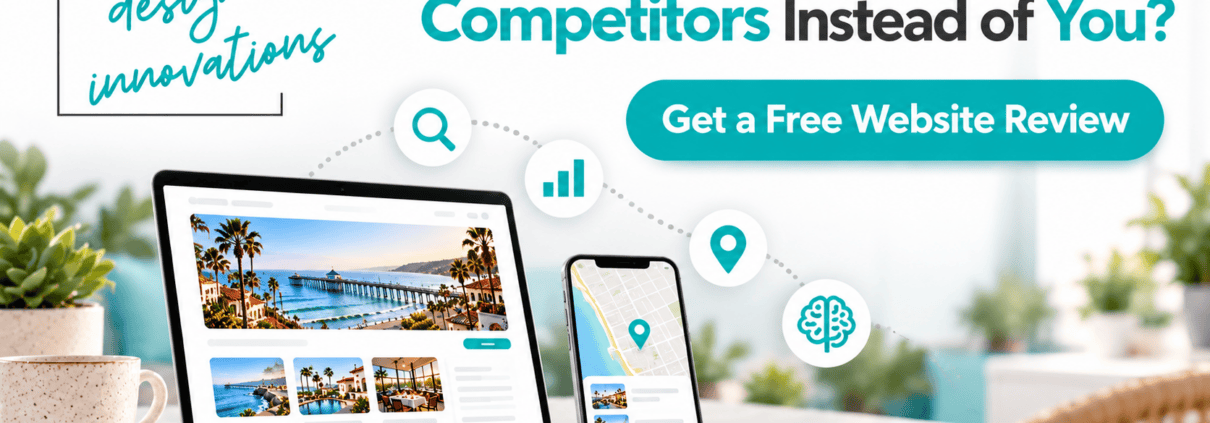san clemente website design and marketing services for seo ai search and geo business design innovations jennifer aquino free website review get your business found online